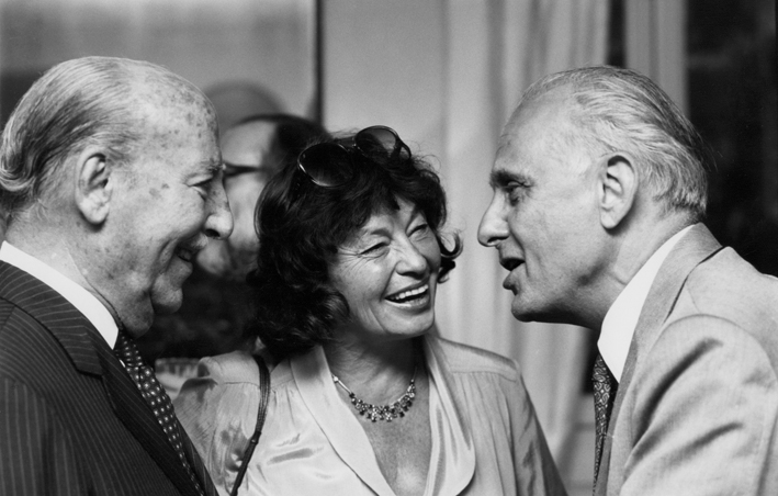 Valentino Bompiani, Inge Feltrinelli e Livio Garzanti, 1986